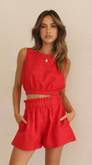 Leila Shorts - Red