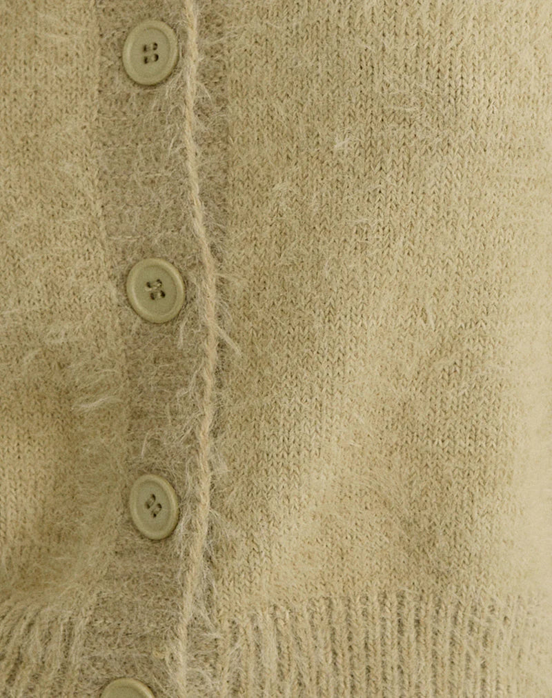 Audrina Cardigan in Fluffy Knit Sage